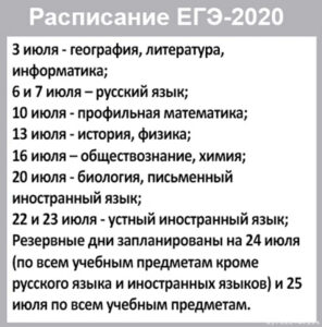 ЕГЭ-2020: особенные экзамены