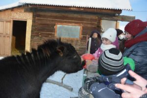 На Павлиньей ферме с. Кузнецкого Дед Мороз встретил особенных детей